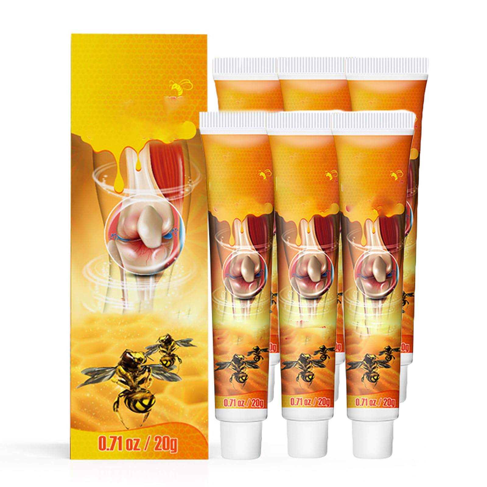 6 Pack Beevenom New Zealand Bee Venom Gel, Bee Venom Cream New Zealand Gel Joint Cream of Neck, Knee, Shoulder, Waist, Leg TW23 FEDRUGAO-1207-1 - TrustMedUSA