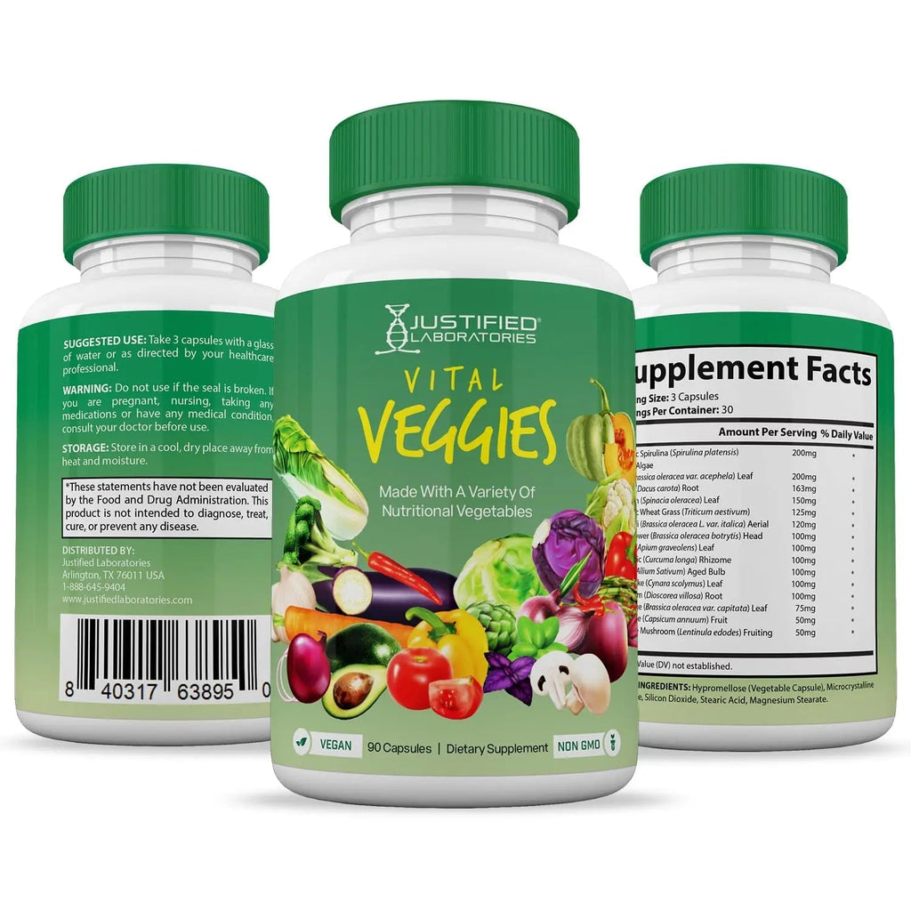 (6 Pack) Vital Fruits and Veggies Supplement Whole Food Red & Green Superfoods - TrustMedUSA