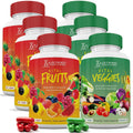 (6 Pack) Vital Fruits and Veggies Supplement Whole Food Red & Green Superfoods - TrustMedUSA