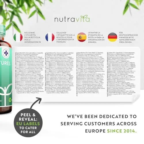 60 Billion CFU Probiotic Cultures - Scientifically Backed Lactospore® for Good Gut Flora - TrustMedUSA