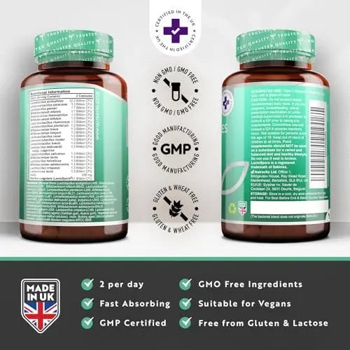 60 Billion CFU Probiotic Cultures - Scientifically Backed Lactospore® for Good Gut Flora - TrustMedUSA