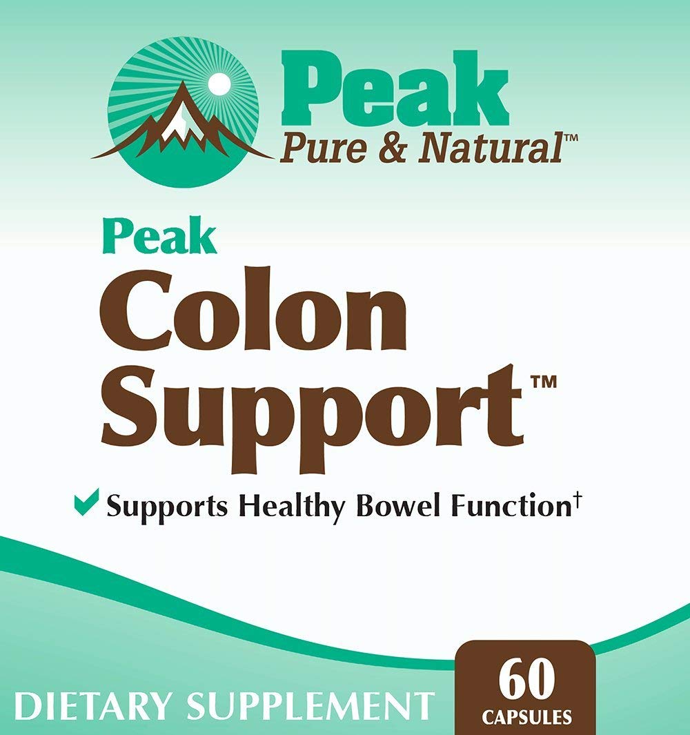 Peak Pure & Natural Colon Support - Colon Cleanse and Detox Supplement for Digestive Health - Gut Health Support with Inulin and Senna Leaf Extracts - with Fiber, Prebiotics, and Probiotics - 1 Pack Peak Pure & Natural Au supplements