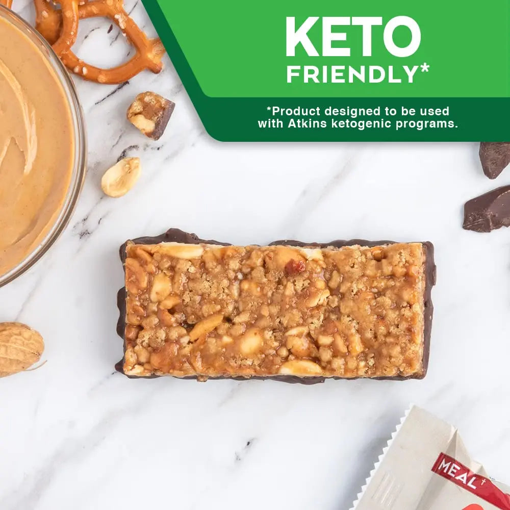 Atkins Chocolate Peanut Butter Pretzel Protein Meal Bar, High Fiber, 16g Protein, 1g Sugar Atkins Au supplements