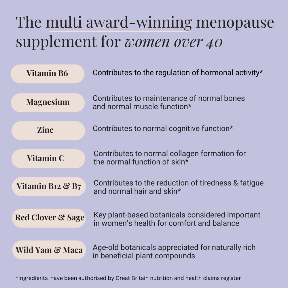 INNOPURE Perimenopause & Menopause Complex for Women (2 Month Supply) Red Clover, Wild Yam, Maca, Sage and Vitamins Including B6 for Hormone Regulation, Clean Label (Pure-Fill) 60 Capsules INNOPURE Au supplements