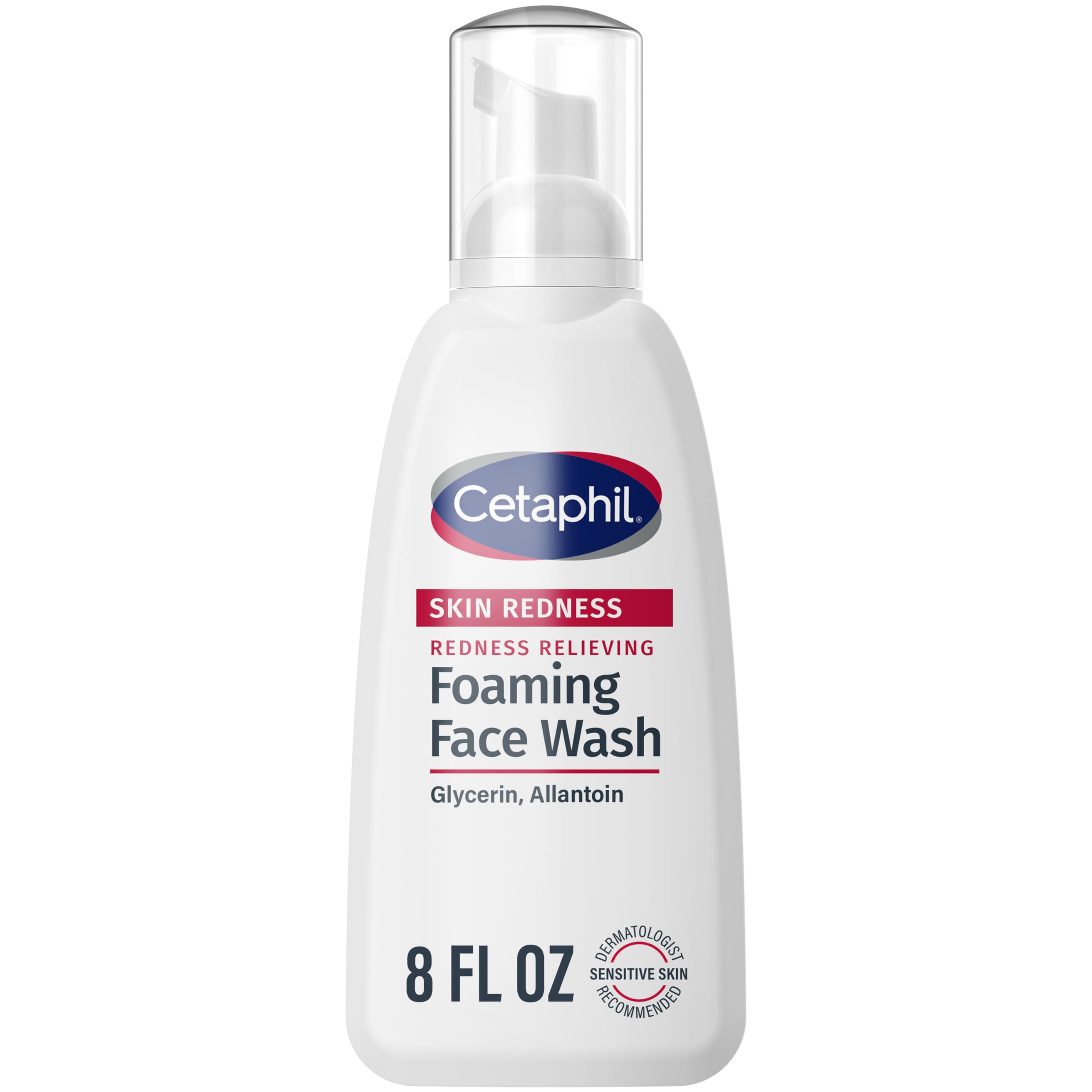 Cetaphil Redness Relieving Foaming Face Wash For Sensitive Skin, 8 Fl Oz, Gently Cleanses