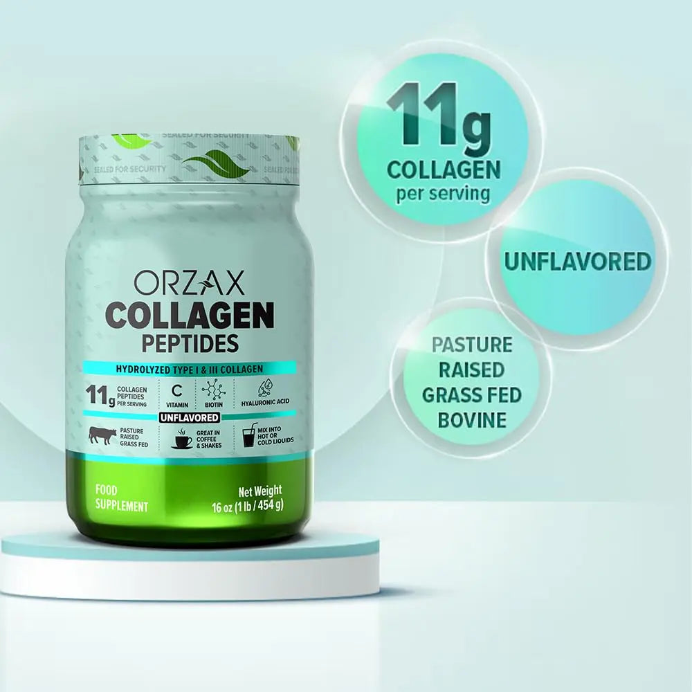 ORZAX Collagen Peptides Powder Unflavored - Hair, Skin and Nails Vitamins - Bone ORZAX Au supplements