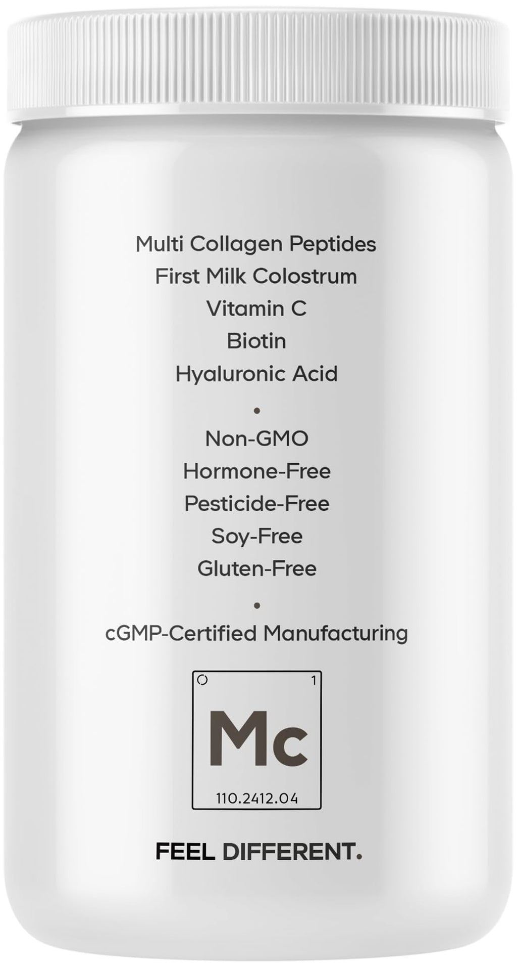 Codeage Multi Collagen Colostrum Powder Platinum - Hydrolyzed Grass-Fed Bovine Collagen Peptides, Grass-Fed Bovine Colostrum Supplement, Vitamin C, Biotin, Hyaluronic Acid, Lactoferrin - 13.4 Oz. Codeage Au supplements