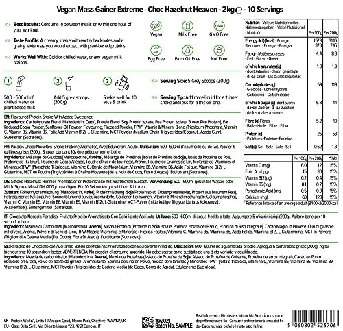 Protein Works - Vegan Mass Gainer Extreme | High Calorie Protein Powder | Weight Gainer Protein Works Au supplements