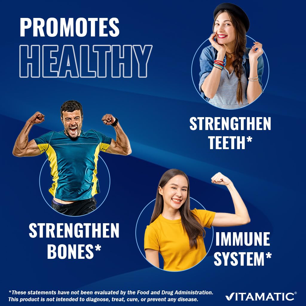 Vitamatic Vitamin D3 50,000 IU (as Cholecalciferol), Once Weekly Dose, 1250 mcg, 60 Veggie Capsules 1 Year Supply, Progressive Formula Helping