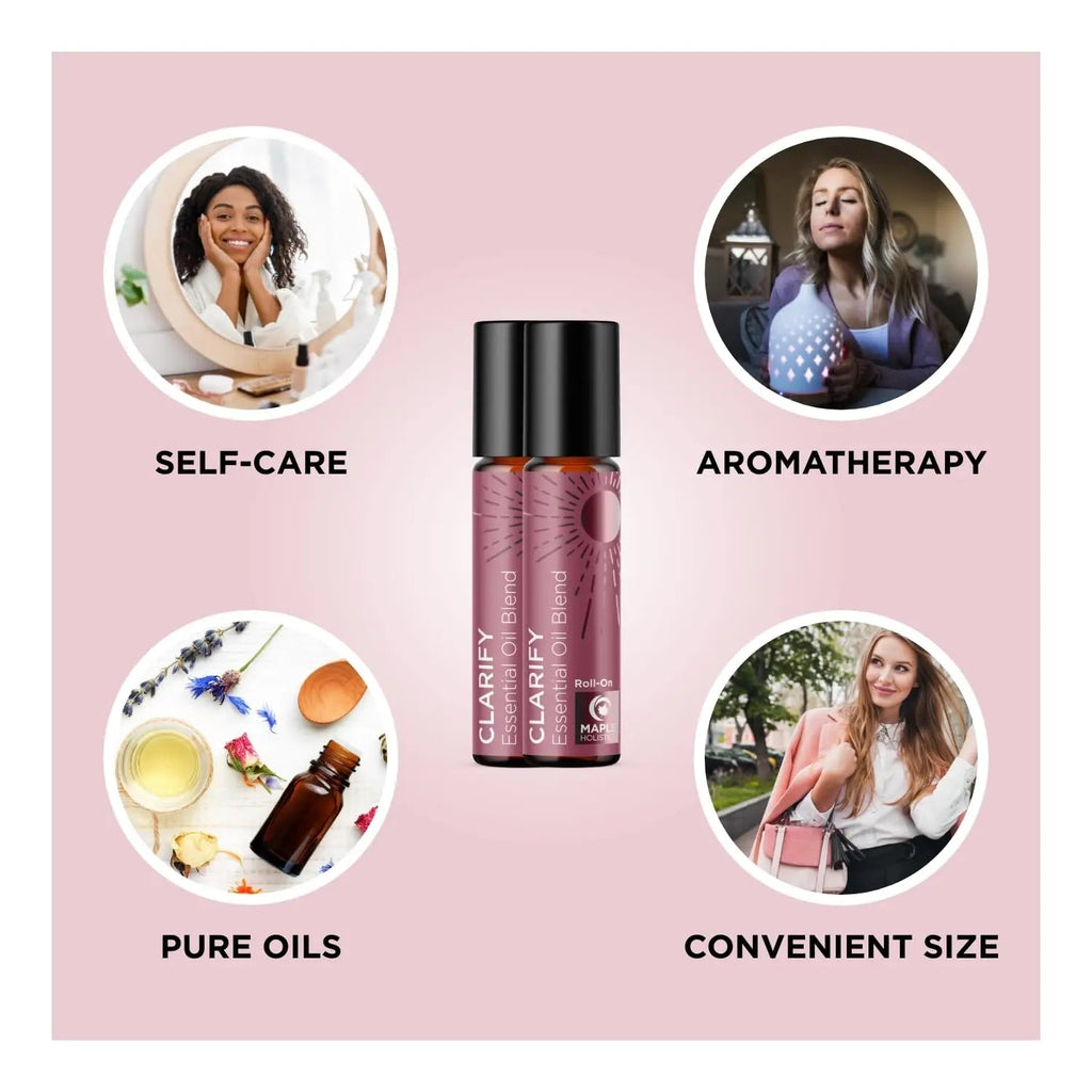 Headache Essential Oil Roll On - Clarify Essential Oil Blend Headache Roll On with Aromatherapy Oils Maple Holistics Au supplements