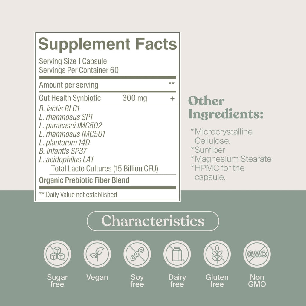 SAVVY Gut Balance Probiotics for Women & Men, 15 Billion CFU, 7 Clinically Studied Strains, Digestive Health, Immune Support, Bloating Relief, 60 Vegan Capsules, Non GMO, Sugar-Free SAVVY Au supplements