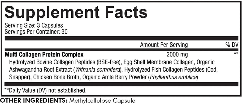 Codeage Multi Collagen Protein Capsules, Type I, II, III, V, X, Grass Fed & Hydrolyzed Collagen Pills Supplement Codeage Au supplements