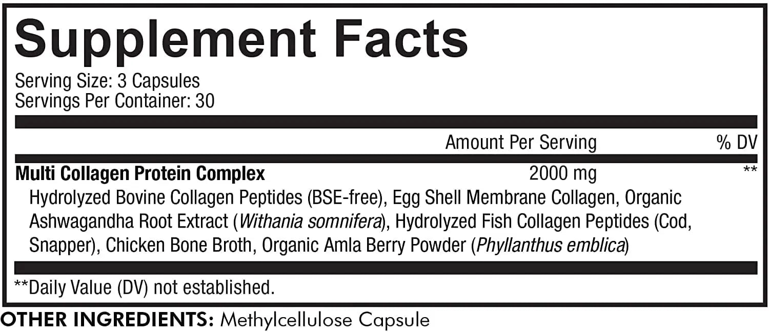 Codeage Multi Collagen Protein Capsules, Type I, II, III, V, X, Grass Fed & Hydrolyzed Collagen Pills Supplement Codeage Au supplements