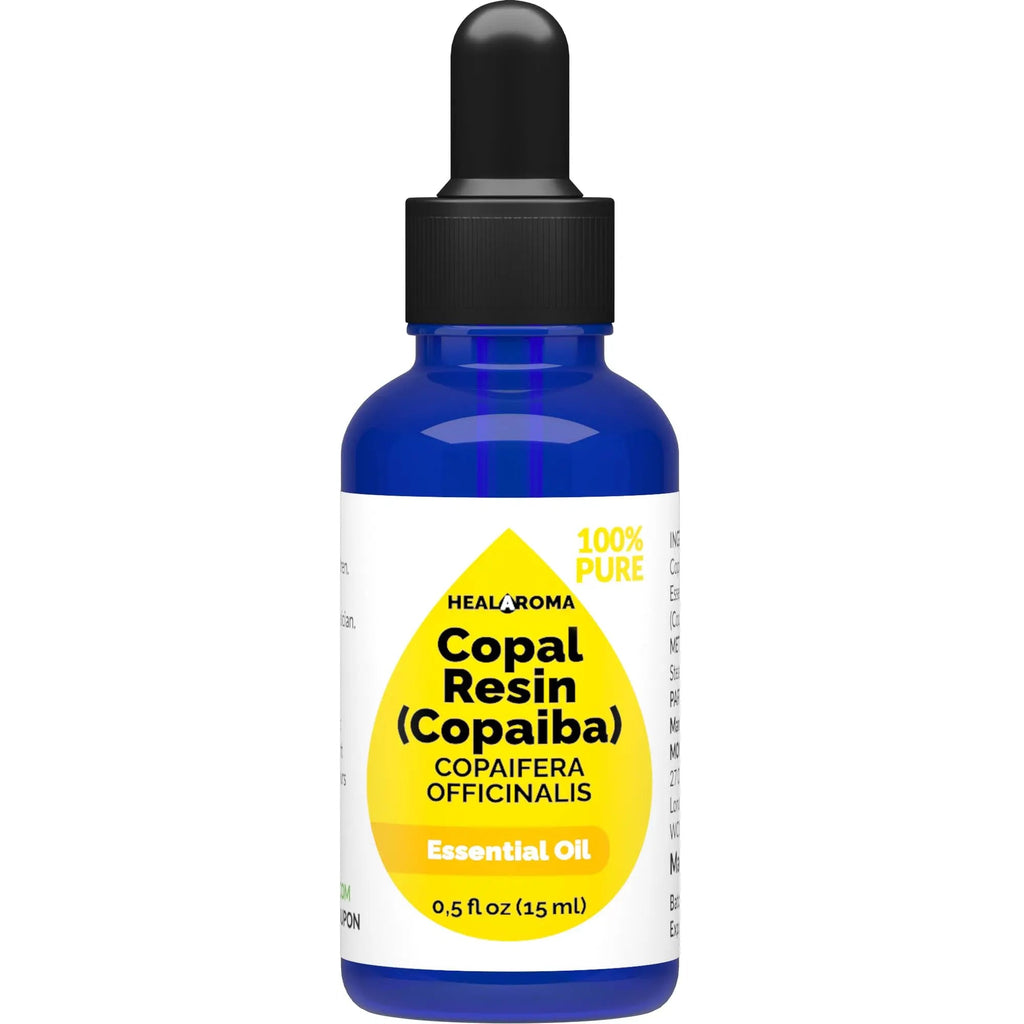 Copaiba - Copal Resin Essential Oil 15 ml - 0.5 oz - Pure & Natural - with Pipette Dropper MONOHERB Au supplements