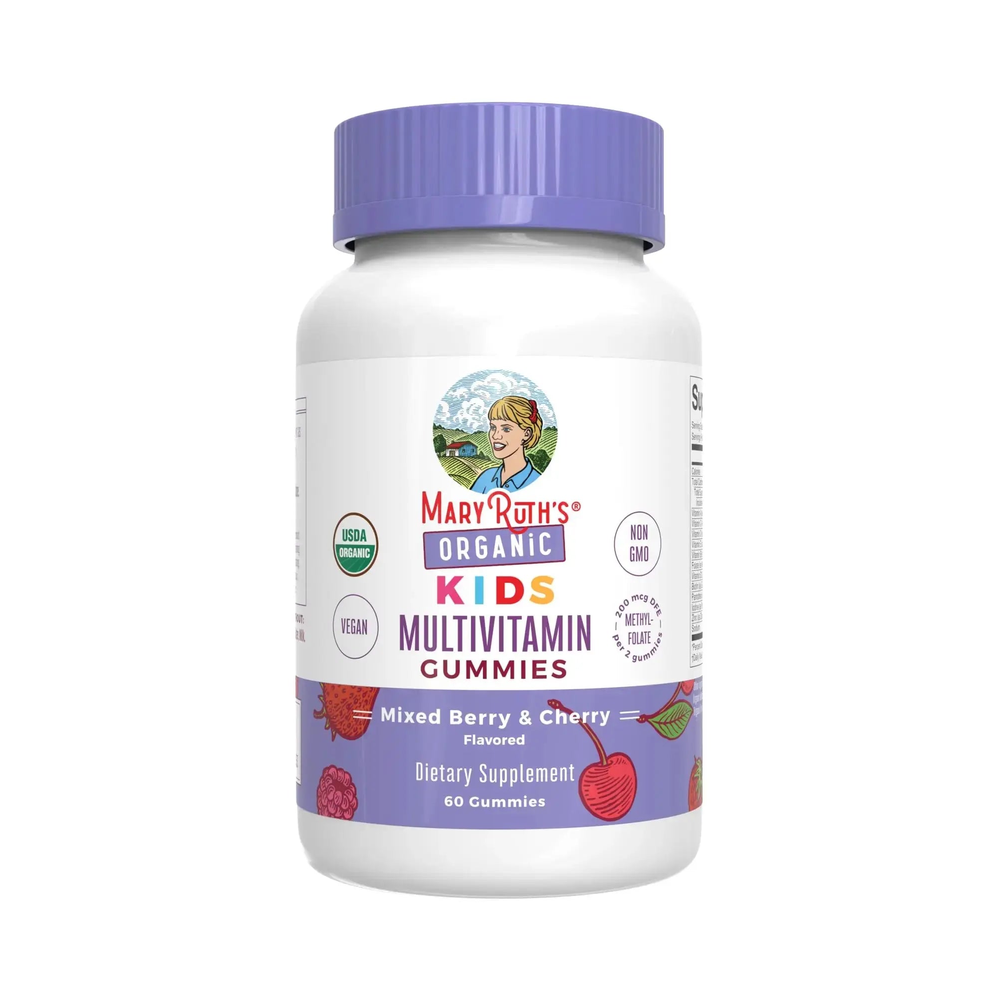MaryRuth Organics Gummies for Kids–Multivitamin (Mixed Berry & Cherry), & Probiotic (Strawberry) | USDA Organic, No Gelatin! | MARYRUTH'S Au supplements