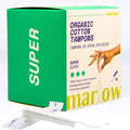 Award Winning 100% Organic Cotton Easy Glide Tampons with Compact Plant Based Applicator MARLOW Au supplements