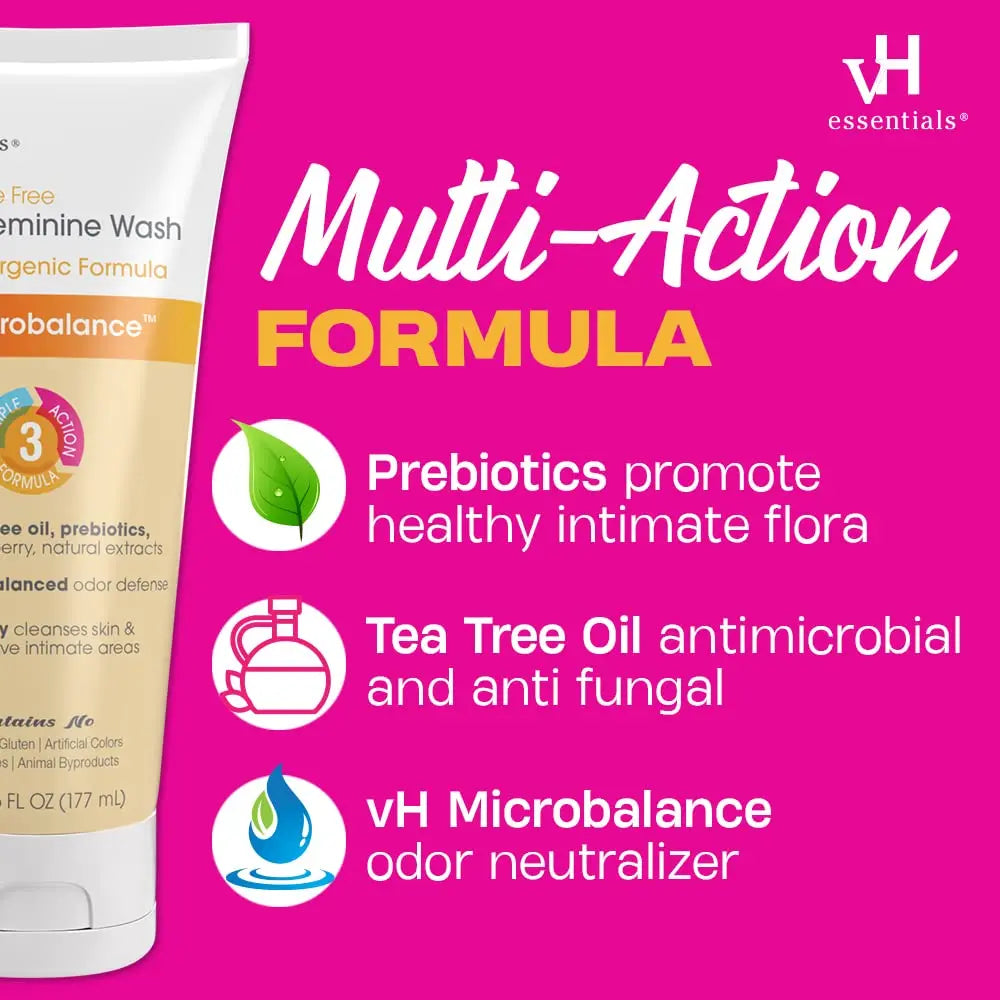 vH essentials Daily Feminine Wash - Fragrance Free, Hypoallergenic with Tea Tree Oil vH essentials Au supplements