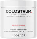 Codeage Bovine Colostrum Powder Supplement 4-Month Supply, 1000mg per Serving, Grass-Fed Ethically Sourced, Immunoglobulin-Rich Prized First Milk, Cold-Chain Pasteurized, Agglomerated, Non-GMO, 4.3 OZ Codeage Au supplements