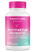 Pink Stork Probiotics for Postnatal Women - 30 Billion CFUS with Ashwagandha and Chamomile, Postpartum Essentials for Hormone Balance, Mood Support, Gut Health, Digestive Wellness, 30 Capsules Pink Stork Au supplements