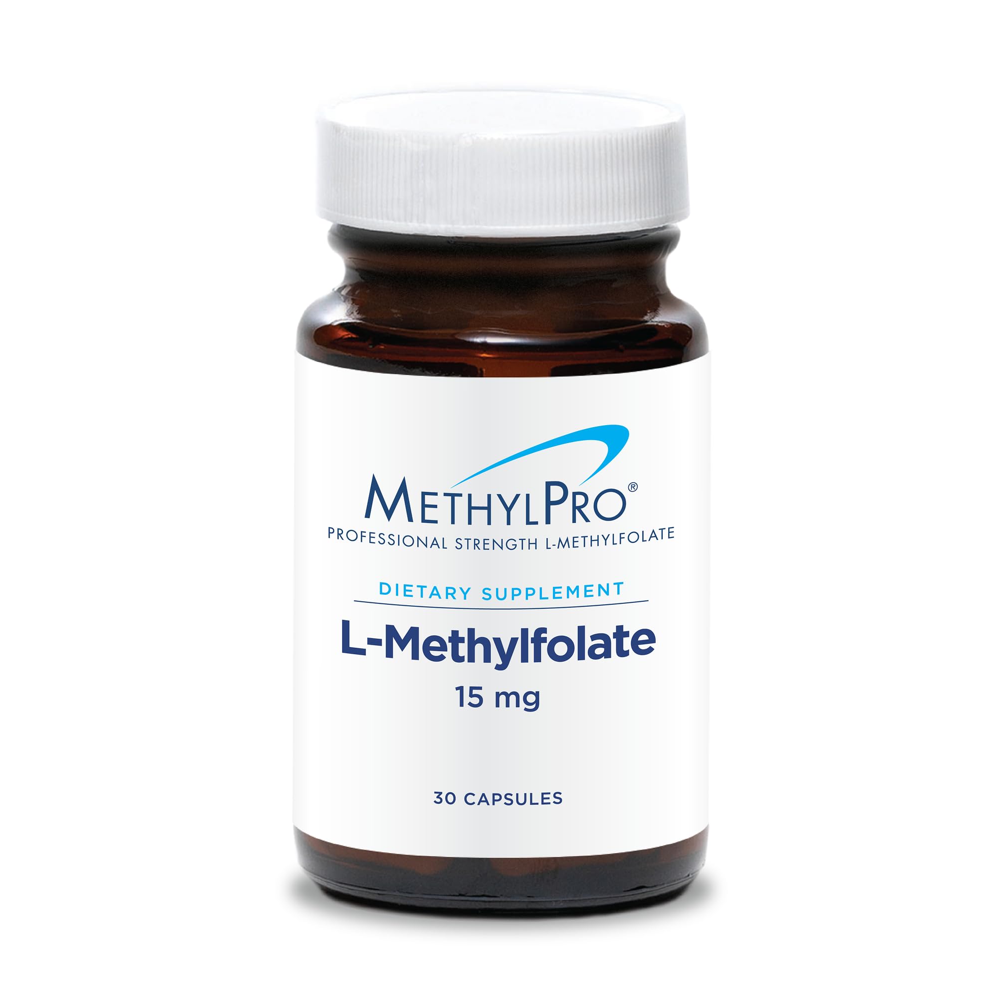 MethylPro 15mg L-Methylfolate (30 Capsules) - Professional Strength Active Methylfolate, 5-MTHF Supplement for Mood, Brain Health + Immune Support,