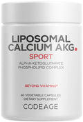 Codeage Liposomal Calcium AKG Supplement - Calcium Alpha-Ketoglutarate - 2-Month Supply - Liposomal Delivery - 1 Capsule Per Serving - Non-GMO, Gluten-Free - 60 Capsules Codeage Au supplements