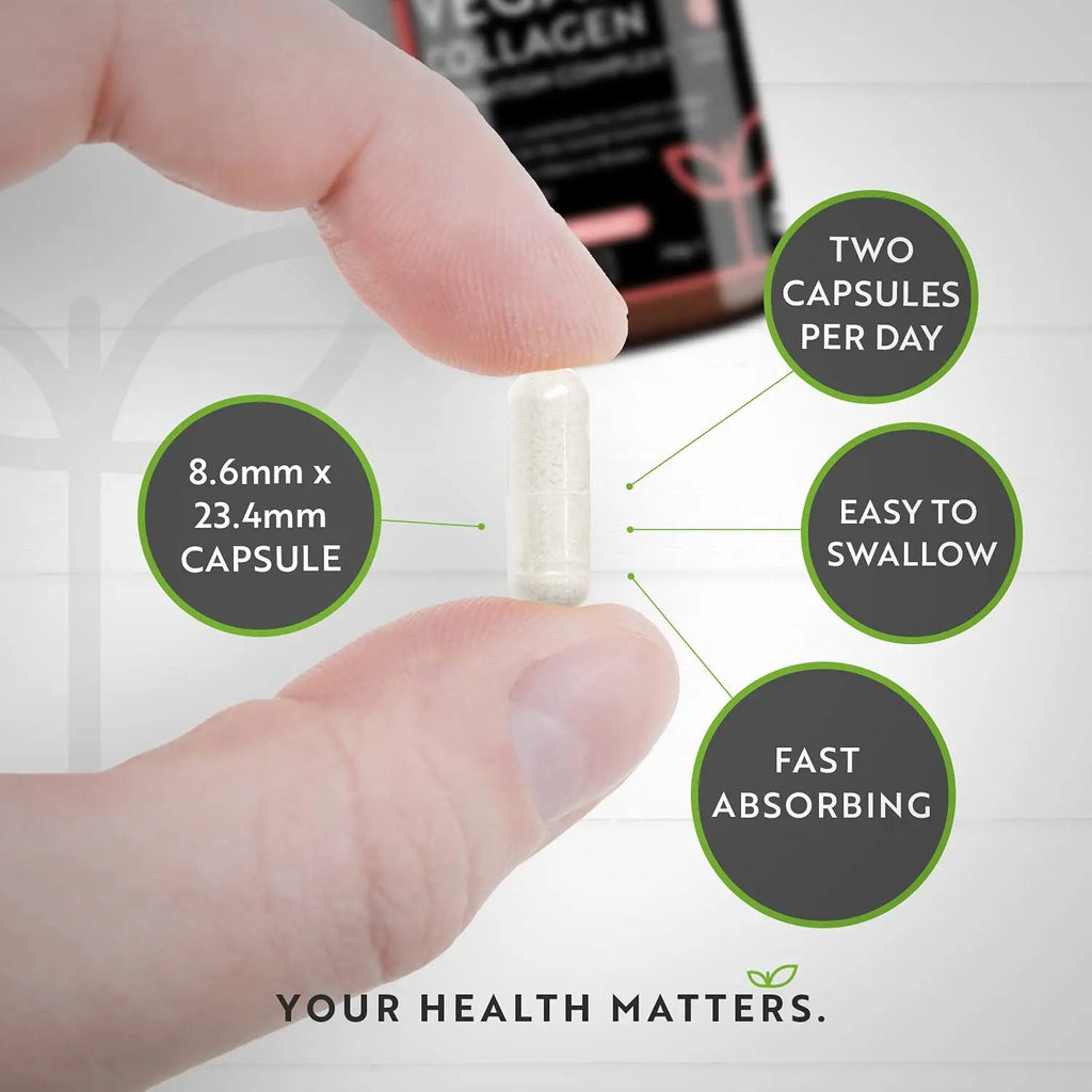 Vegan Collagen 1000mg Advanced Superfood Blend - 180 Capsules (3 Month Supply) Nutravita Au supplements