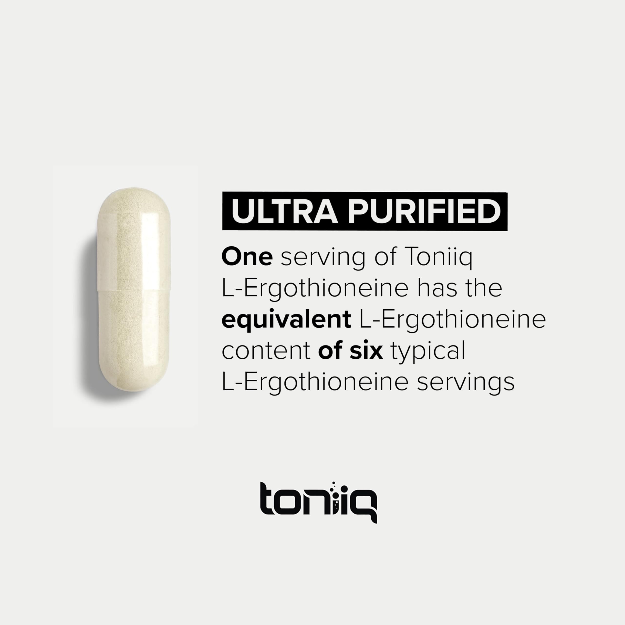 Ergothioneine with Clinically Studied MitoPrime® - High Potency 30mg with 98% Purity - Fermentation-Based L Ergothioneine Supplement - Longevity and Immune Support - Third-Party Tested, 90 Capsules Toniiq Au supplements