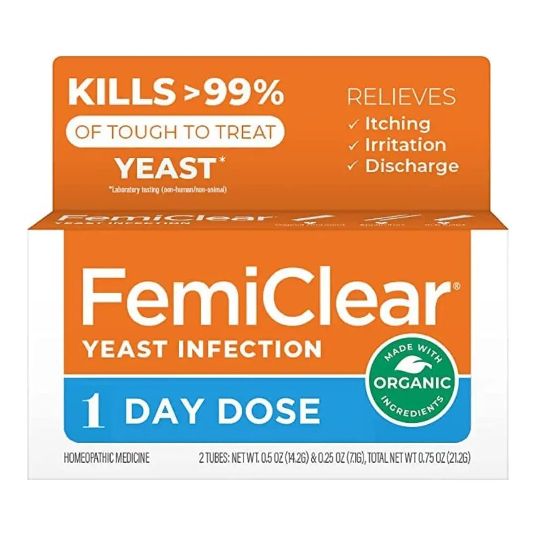 FemiClear 1-Day Dose Yeast Infection | Yeast Infection Relief | Homeopathic Solution FemiClear Au supplements