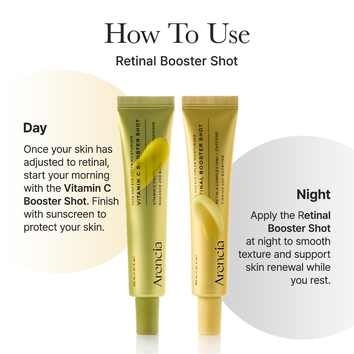 Arencia Vitamin C Booster Shot Serum with Glutathione, Niacinamide and Vitamin E for Dark Spot Care, Fine Lines & Wrinkles