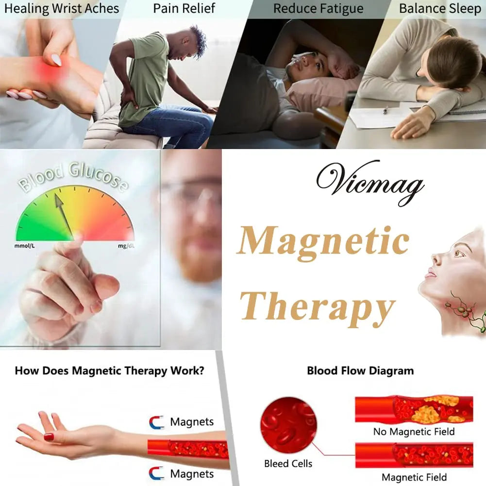 Vicmag Copper Magnetic Ring for Women Men 100% Solid Pure Copper Adjustable with Jewelry Gift Box Vicmag Au supplements