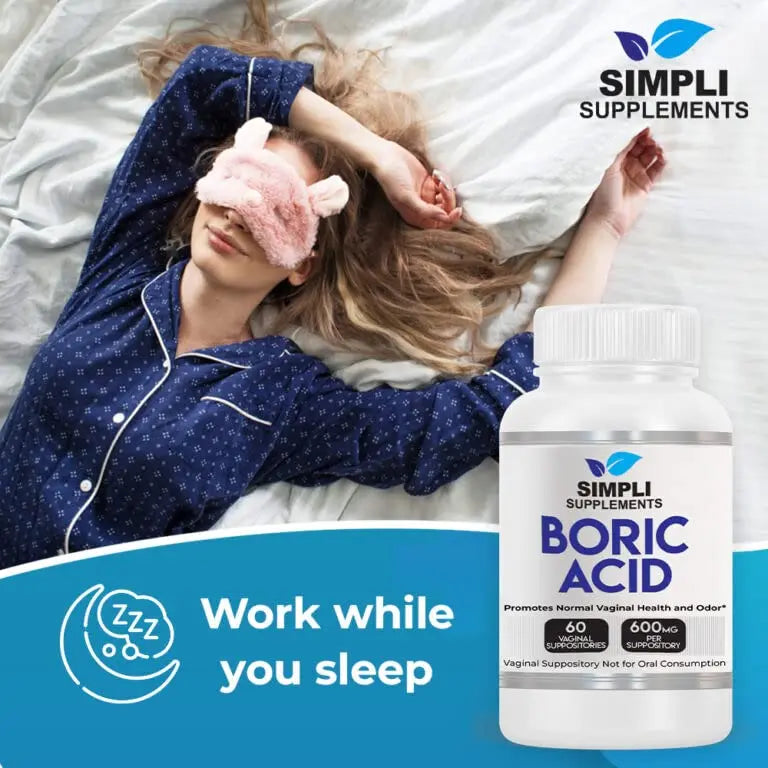 Simpli Supplements 60 Boric Acid Suppositories - Modern Support & Ancient Remedy - Scientifically Simpli Supplements Au supplements