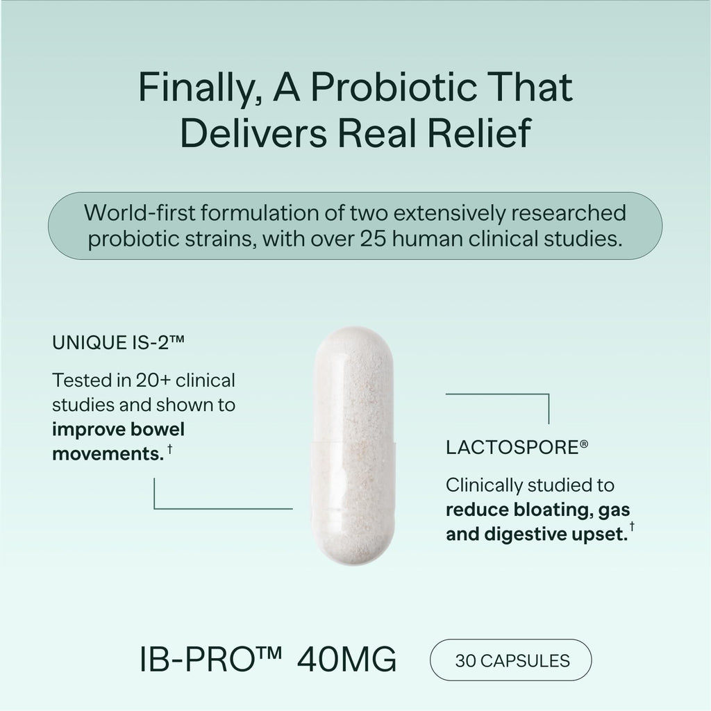 MIOME IB-PRO Bacillus Coagulans Probiotic - 2-1 Lactospore & Unique is-2 for Occasional Constipation, Bloating & Digestive Upset - 3rd Party Verified - 30 Capsules MIOME Au supplements