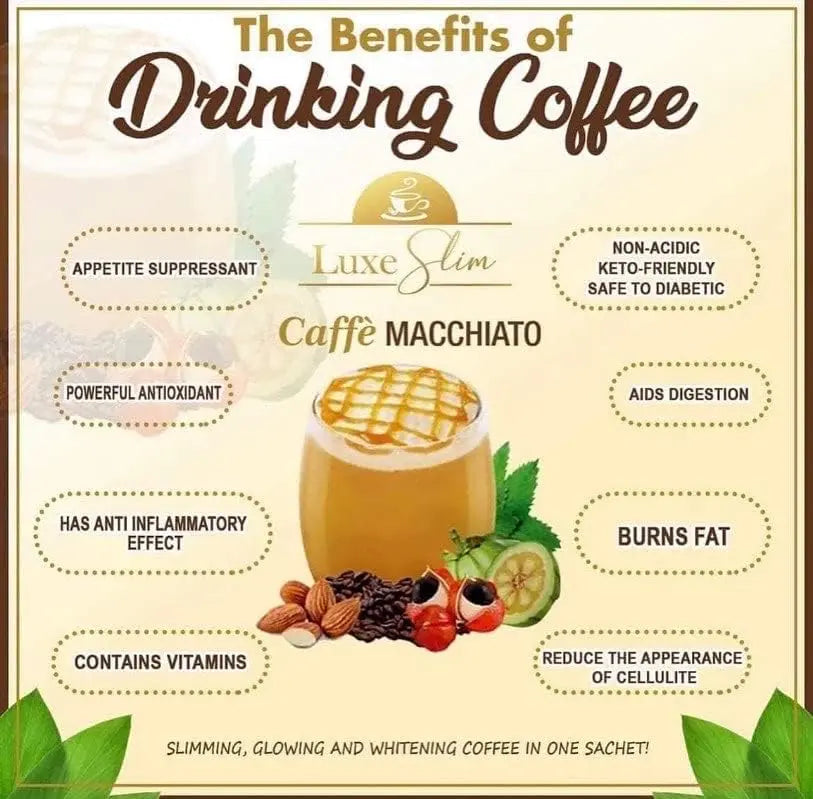 Luxe Slim Cafe Macchiato with Hydrolyzed Collagen & Glutathione, 21g x 10 Sachets, 0.74 Ounce Luxe Slim Au supplements