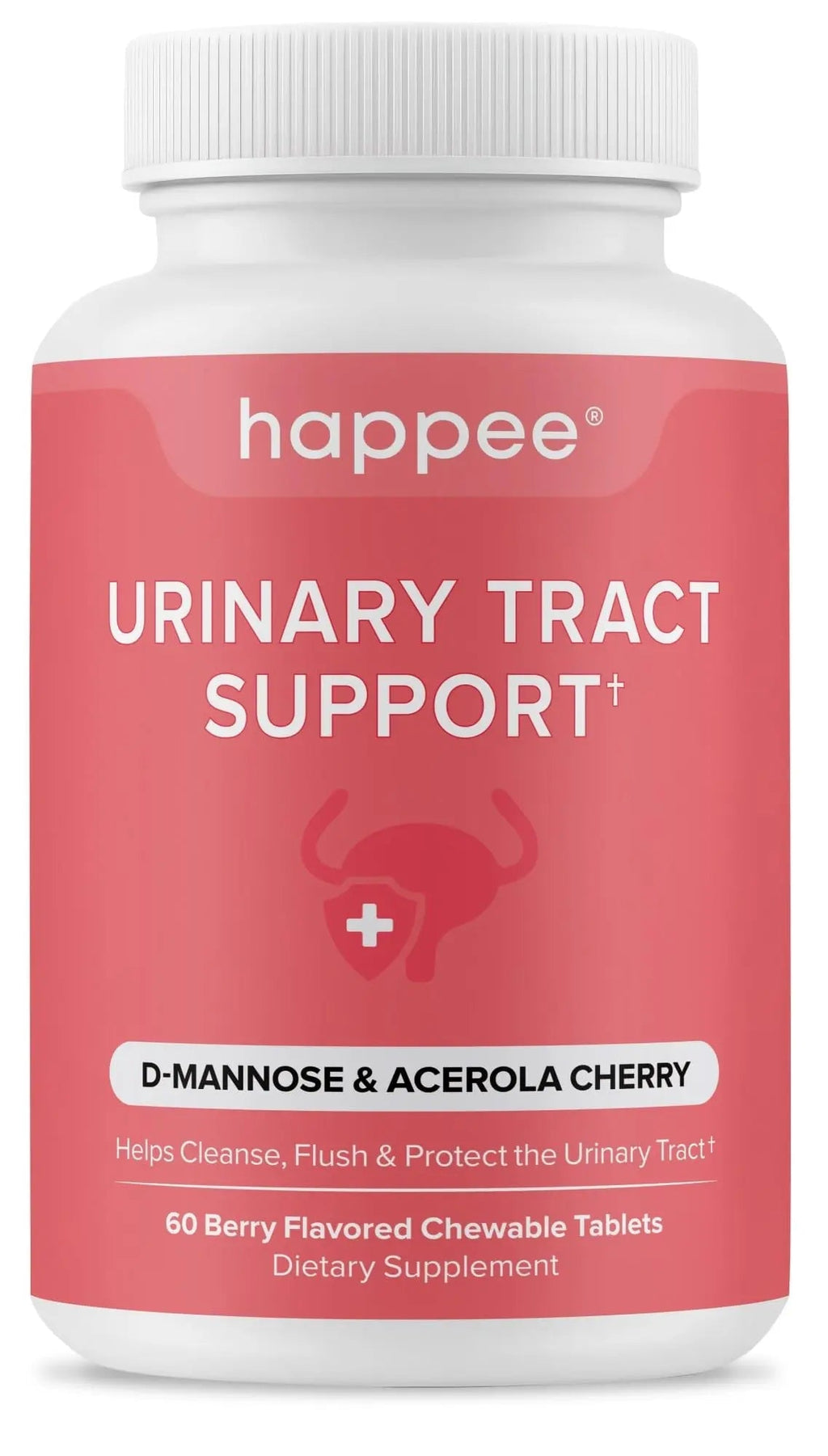 Happee Urinary Tract Health Supplement for Women & Men – Fast-Acting UTI Relief and Prevention, 500mg D-Mannose & Antioxidants, Supports Kidney and Bladder Health, Berry Flavor, 60 Chewables Happee Au supplements