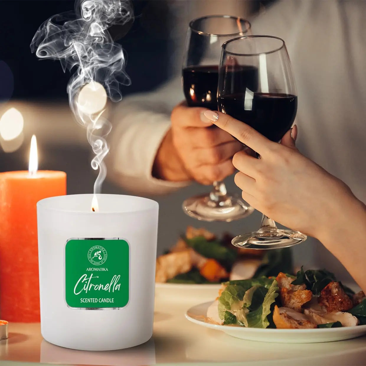 Scented Candle Citronella 200g - Aromatherapy Candle - Soy Wax Candles for Home Scented AROMATIKA Au supplements