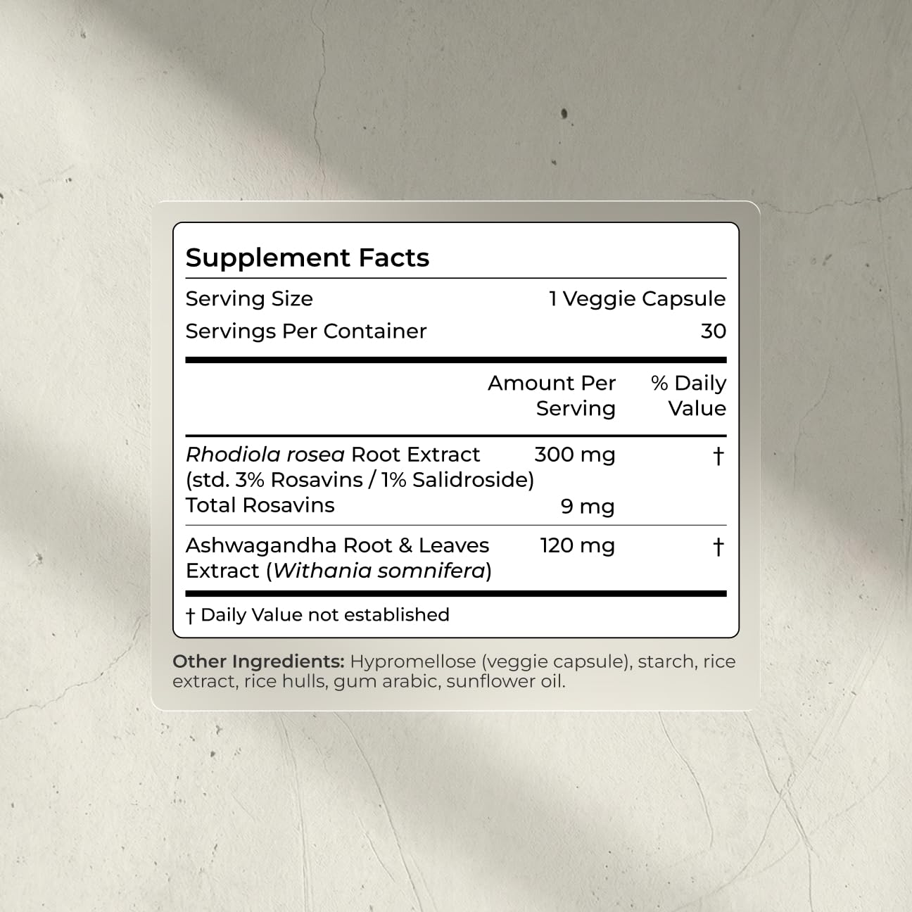 Blueprint Bryan Johnson Ashwagandha & Rhodiola Supplement – 120mg Ashwagandha + Rhodiola Root – Daily Adaptogen Capsules for Stress Support, Mood Balance, Energy & Focus – 30 Vegan Capsules Blueprint Bryan Johnson Au supplements