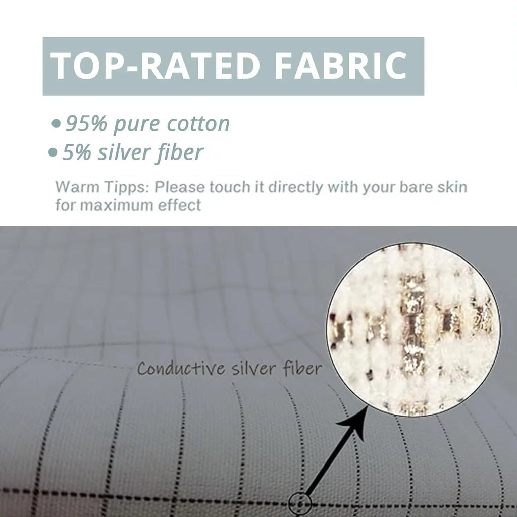 Grounding Pillowcase Silver Fiber Grounding Pillow Case 20 * 30in with Conductive Cord CHIAOCHUTTY Au supplements