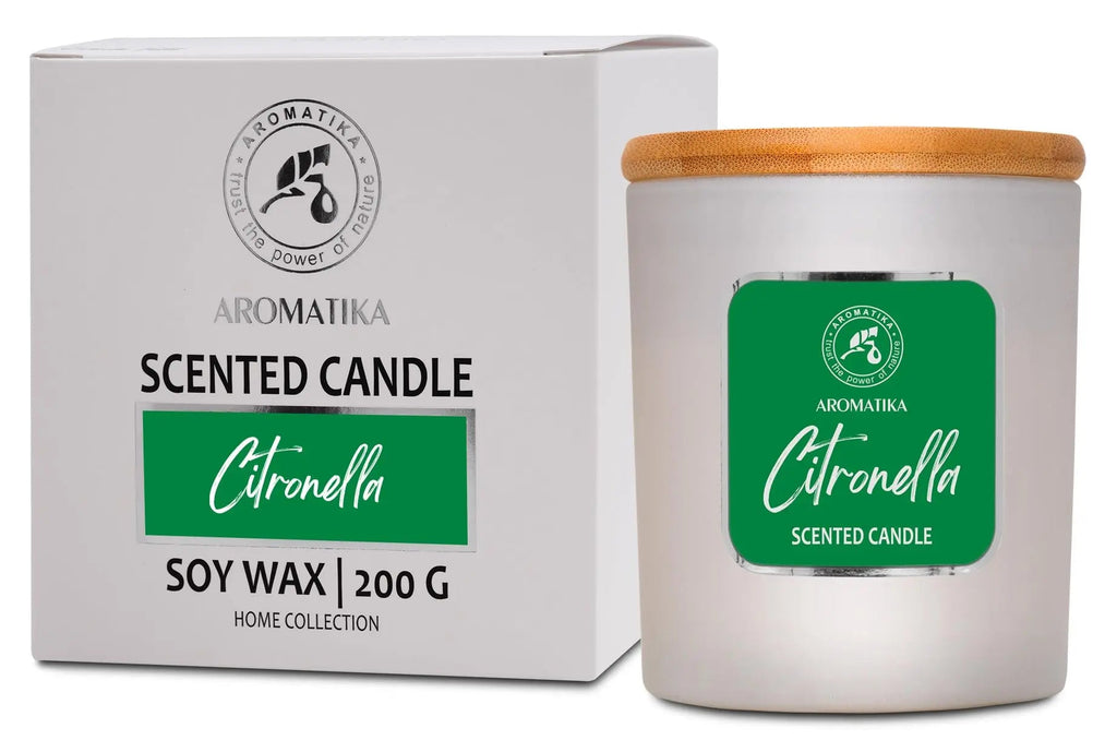 Scented Candle Citronella 200g - Aromatherapy Candle - Soy Wax Candles for Home Scented AROMATIKA Au supplements