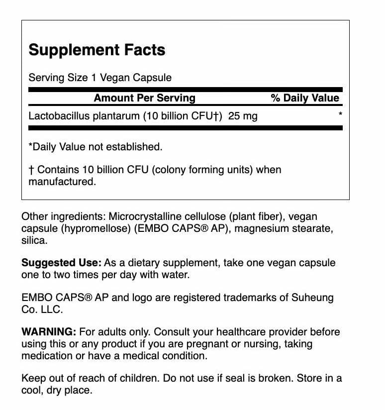 Swanson L. Plantarum - 10 Billion CFUs - Probiotic Supplement for Occasional Gas & Bloating - Supports Lower GI Tract Health* - No Refrigeration Needed - Non-GMO - 30 Vegan Capsules (3 Pack) Swanson Au supplements