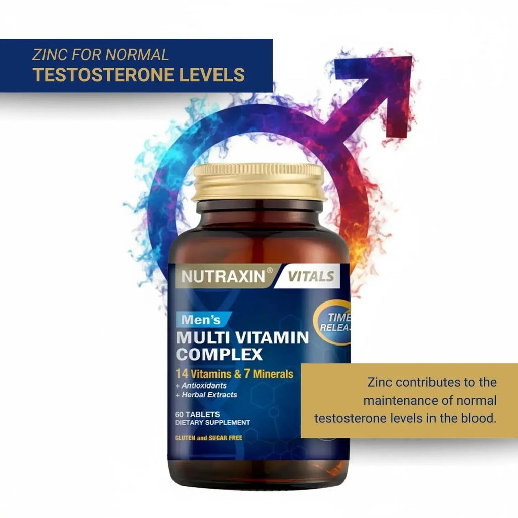 Nutraxin Men's Multivitamin & Mineral Complex, 60 Tablets Nutraxin Au supplements