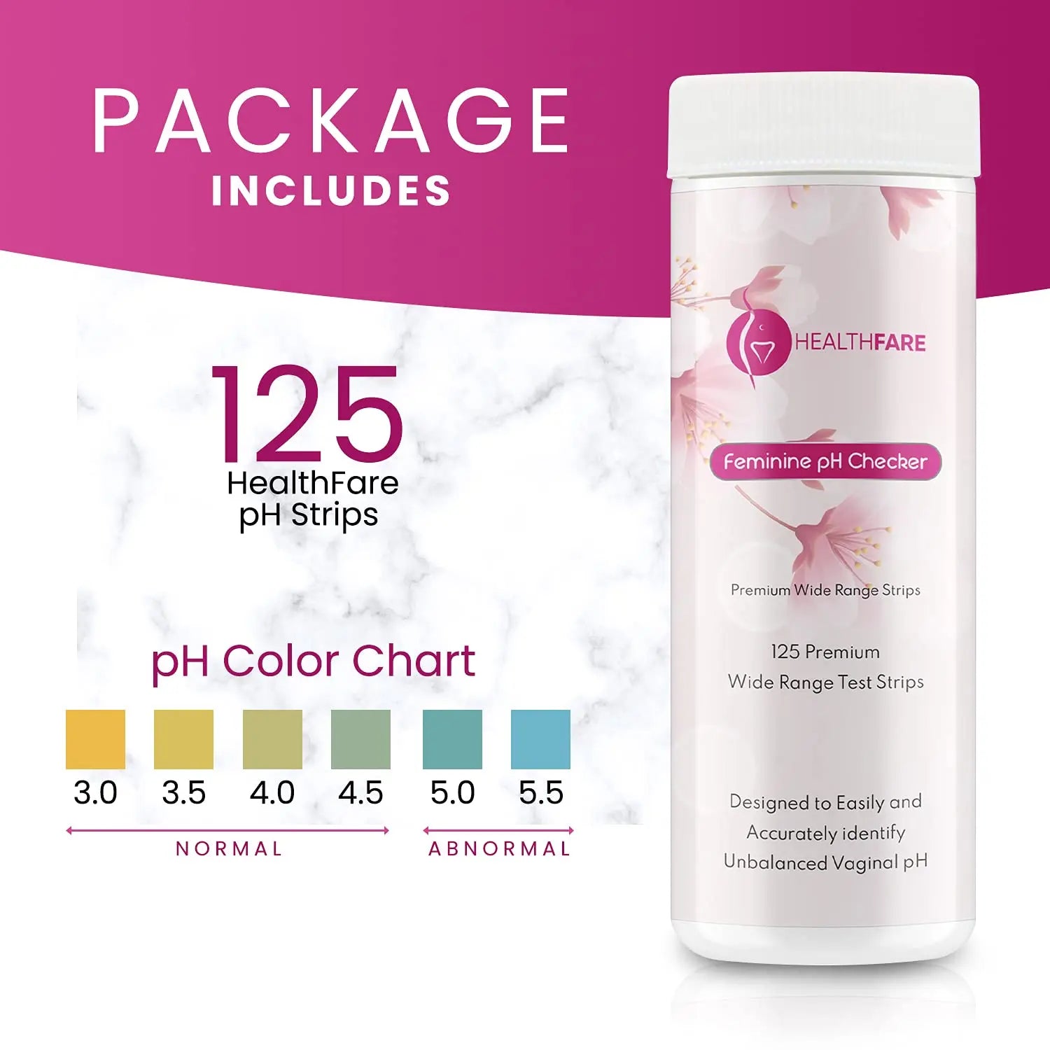 Healthfare Feminine pH Checker Test Strips to Monitor Intimate Health, Balance pH Level 3.0-5.5 Healthfare Au supplements