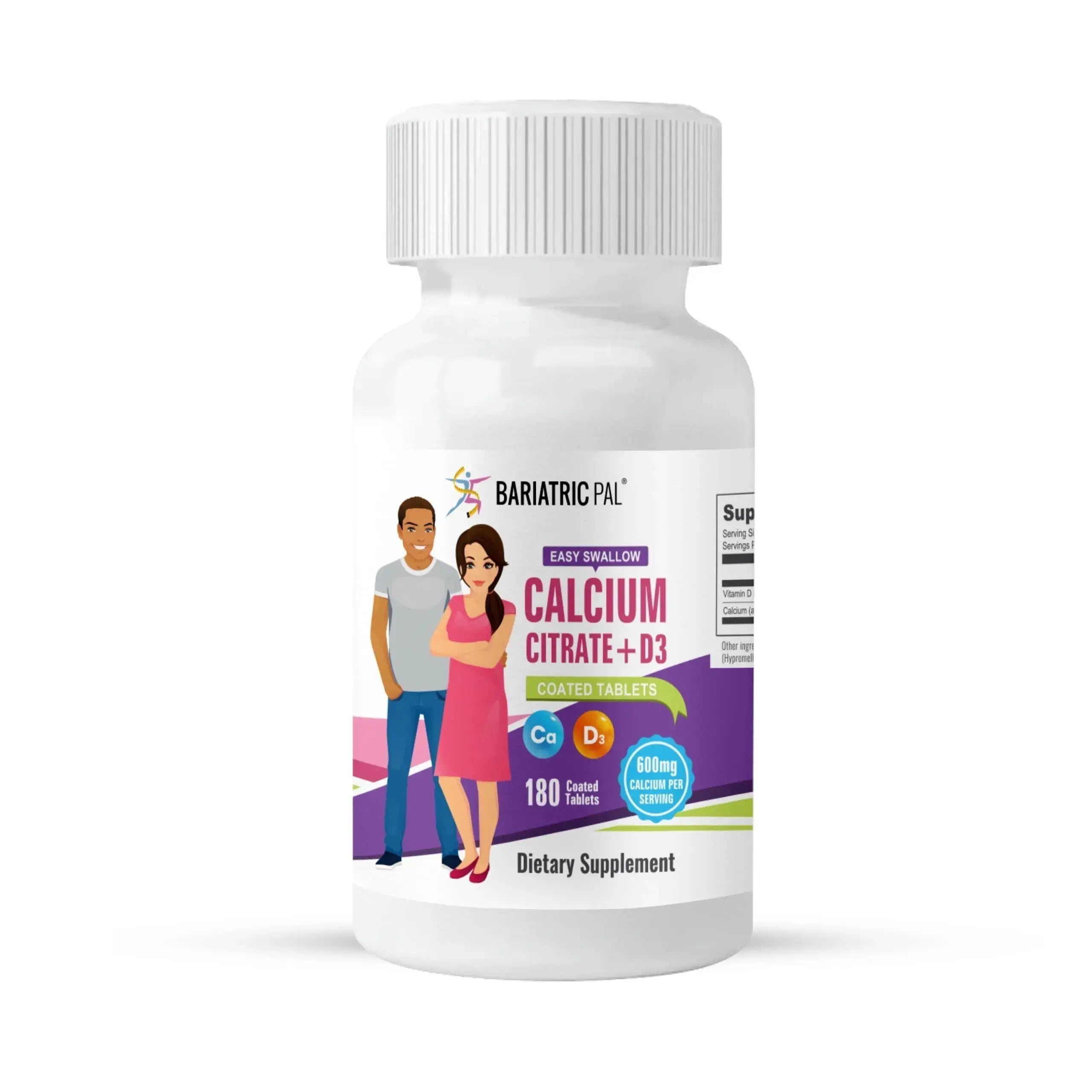 BariatricPal 30-Day Bariatric Vitamin Bundle Multivitamin ONE 1 per Day! Capsule with 18mg Iron Easy Swallow Calcium Citrate (600mg) BariatricPal Au supplements