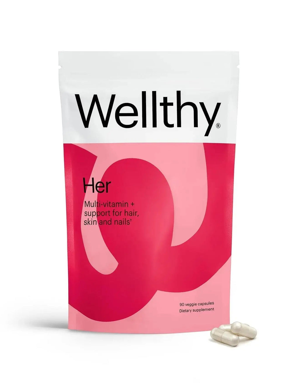 Wellthy Her Women's Daily Vegan Multivitamin for Women, Natural Ingredients for Healthy Hair, Skin, & Nails with Essential Micronutrients (30 Day) Wellthy Au supplements