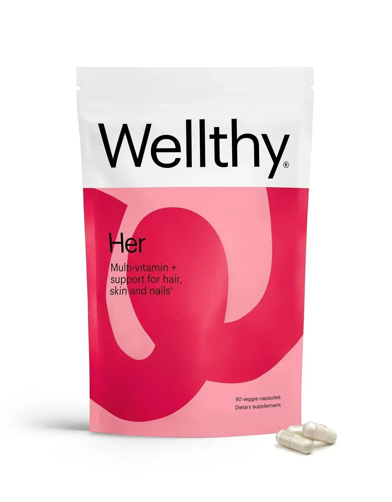 Wellthy Her Women's Daily Vegan Multivitamin for Women, Natural Ingredients for Healthy Hair, Skin, & Nails with Essential Micronutrients (30 Day) Wellthy Au supplements