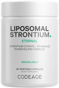 Codeage Liposomal Strontium Supplement - Strontium Citrate, Vitamin K2 MK-7, Liposomal Delivery, Non-GMO, Gluten-Free - 90 Capsules Codeage Au supplements