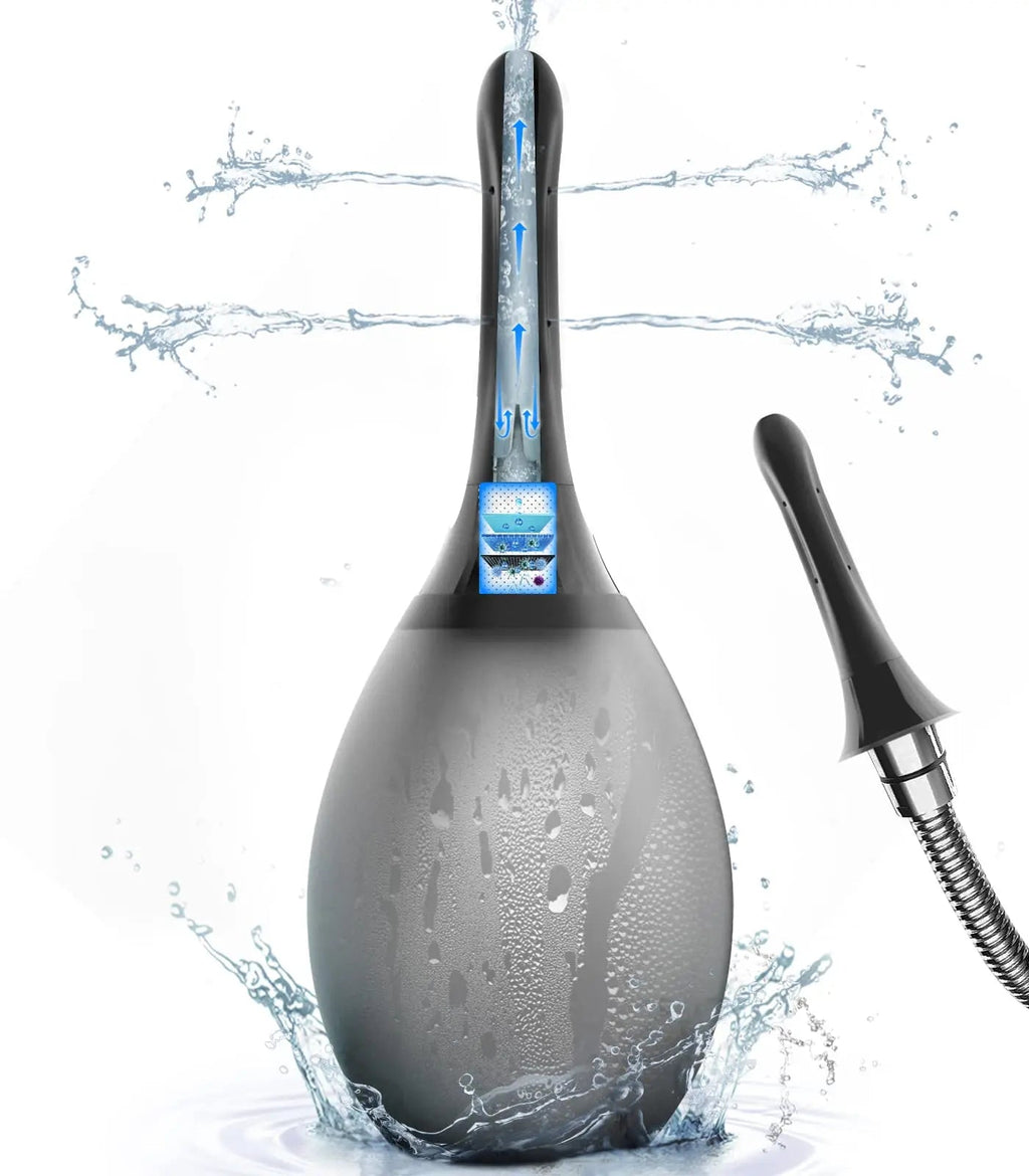 Enema Douche Anti Back-Flow, Amal Douche Connected to Shower Hole,Enema Bulb with 7 Spouts PropoDusche Au supplements