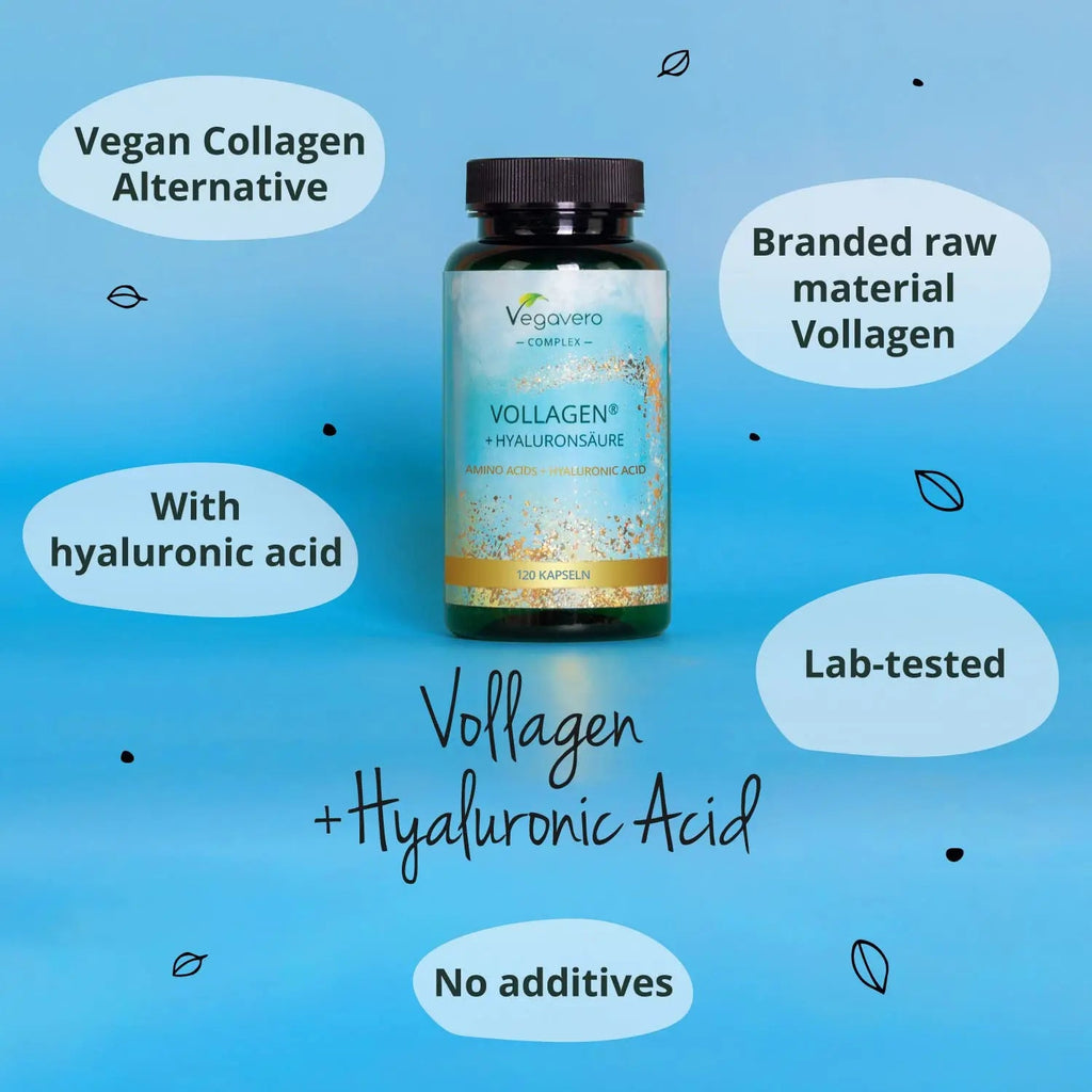 Vegavero Vegan Collagen Complex + Hyaluronic Acid | NO Additives | Vegan Collagen Powder Vollagen Vegavero Au supplements