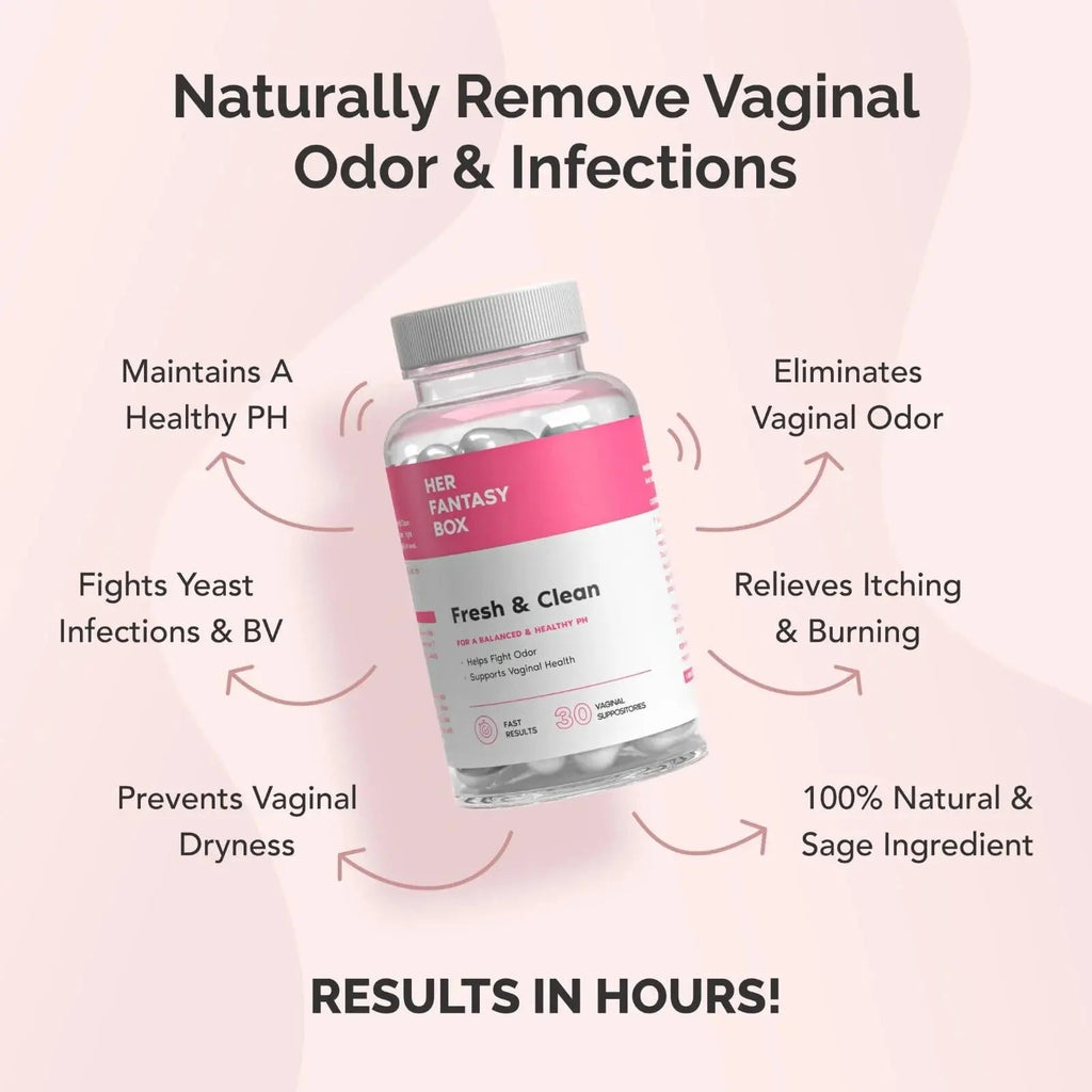 Her Fantasy Box | Fresh & Clean pH Restore Vaginal Suppositories - Natural Vaginal Health Support Her Fantasy Box Au supplements
