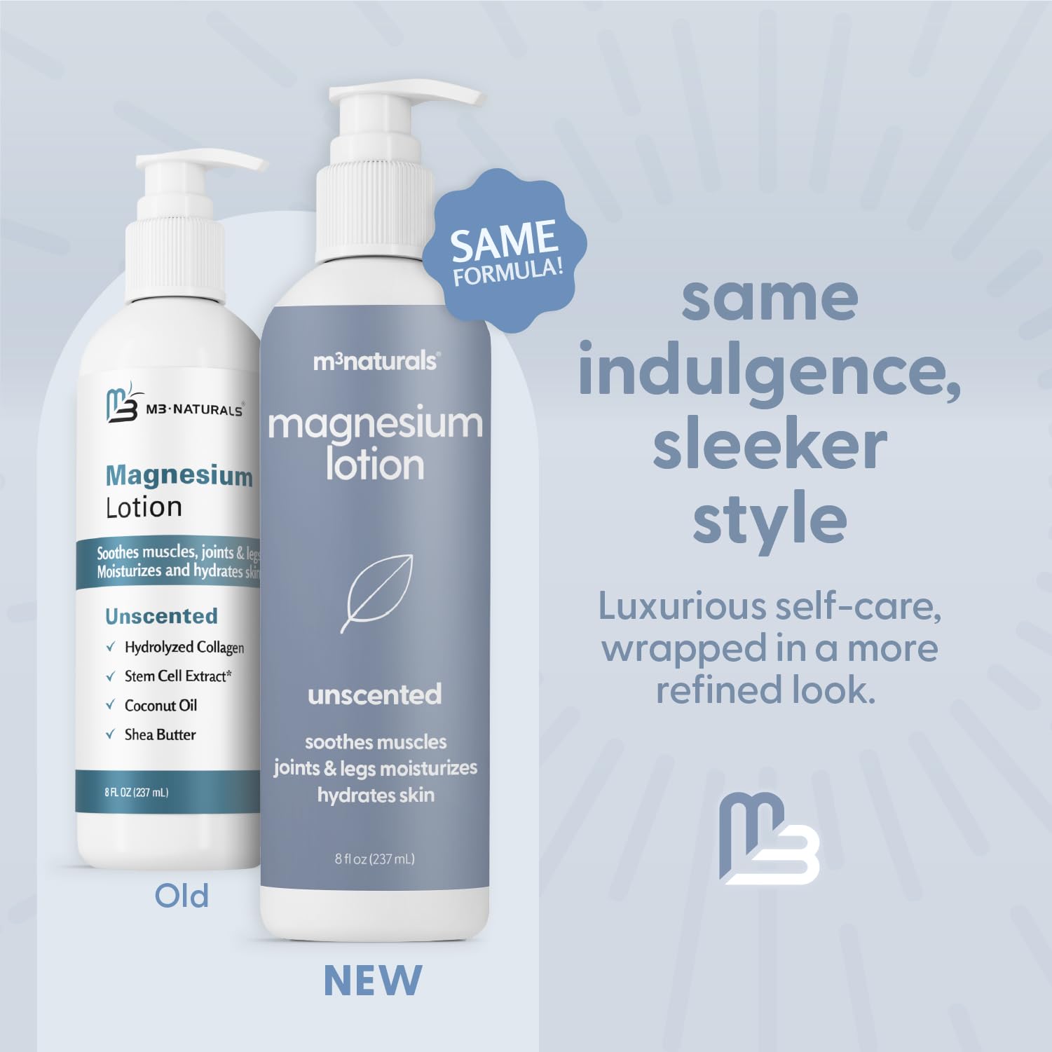 Unscented Magnesium Lotion for Sleep & Leg Cramps, Suitable for Sensitive Skin, Helps with Muscle Relaxation, Soothes Tired Legs & Foot Aches and Supports Restful Nights, 8 fl oz by M3 M3 Naturals Au supplements