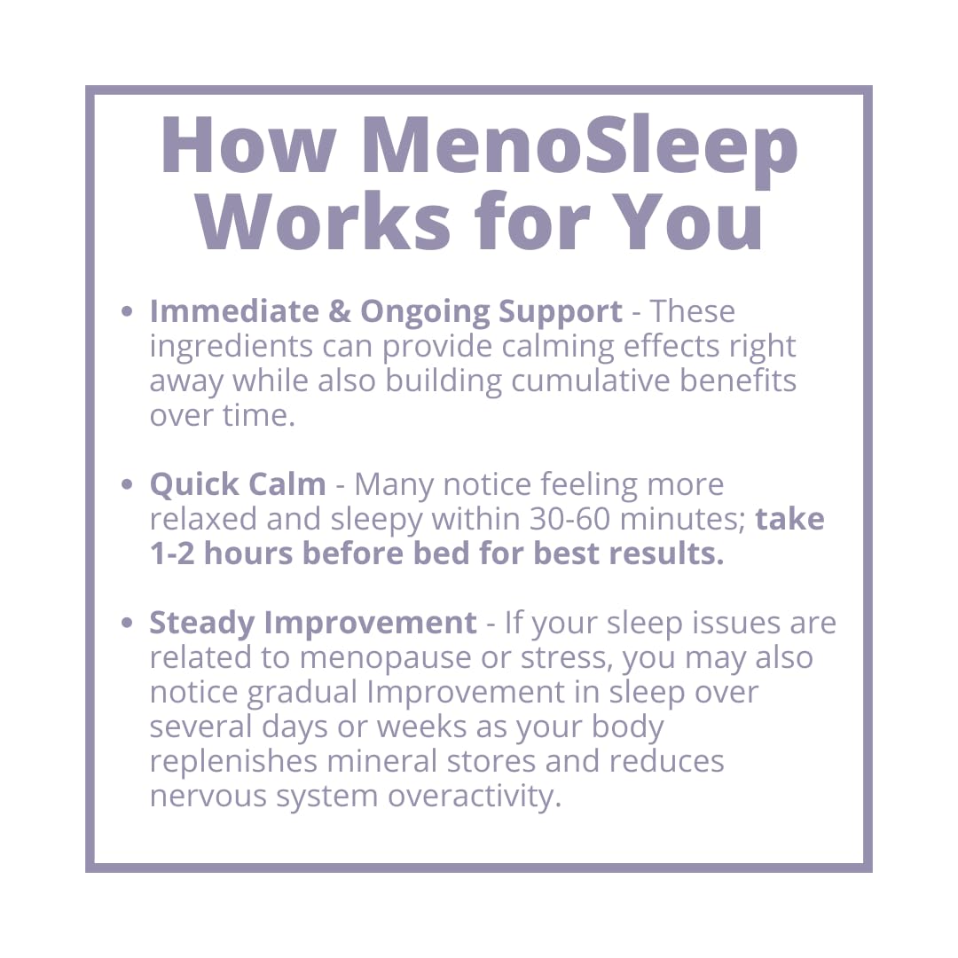 Meno Sleep Menopause Support Supplement: Clinically Proven Ingredients Improve Energy, Mood & Mental Clarity. Magnesium Glycinate, L-Theanine, Ashwagandha, Made in USA, Vegan, Hormone Free 120 Ct MenoMorphosis Au supplements